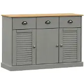 vidaXL Sideboard mit Schubladen VIGO 113x40x75 cm Massivholz Kiefer