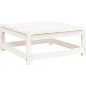 vidaXL Gartenhocker Weiß 70x70x30 cm Massivholz Kiefer