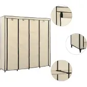 vidaXL Kleiderschrank mit 4 Fächern Creme 175 x 45 x 170 cm