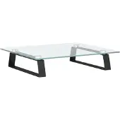 vidaXL Monitorständer Schwarz 40x35x8 cm Hartglas und Metall