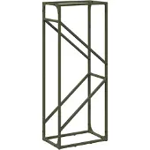 vidaXL Brennholzregal Olivgrün 40x25x100 cm Kaltgewalzter Stahl