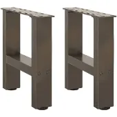 vidaXL Couchtischbeine Naturstahl 2 Stk. 40x(30-31) cm Stahl