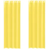 vidaXL Voile Vorhänge mit Ösen 2 Stk. Gelb