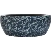 vidaXL Aufsatzwaschbecken Schwarz und Blau Rund Ø41x14 cm Keramik