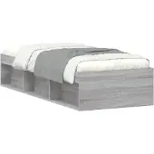 vidaXL Bettgestell Grau Sonoma 75x190 cm