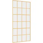 vidaXL Schiebetür Golden 102,5x205 cm ESG-Klarglas und Aluminium