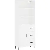 vidaXL Highboard Weiß 69,5x34x180 cm Holzwerkstoff