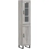 vidaXL Highboard Grau Sonoma 34,5x34x180 cm Holzwerkstoff