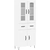 vidaXL Highboard Weiß 69,5x34x180 cm Holzwerkstoff