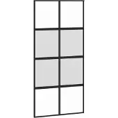 vidaXL Schiebetür Schwarz 102,5x205 cm Hartglas und Aluminium