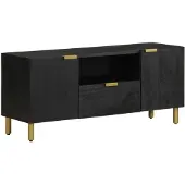 vidaXL TV-Schrank Schwarz 105x33x46 cm Holzwerkstoff
