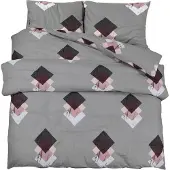 vidaXL Bettwäsche-Set Grau 155x220 cm Baumwolle