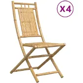 vidaXL Klappstühle, 4 Stück, 46 x 66 x 99 cm, Bambus