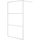 vidaXL Duschwand für Begehbare Dusche Silbern 115x195 cm ESG-Klarglas