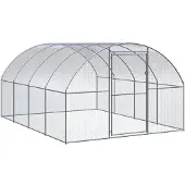 vidaXL Outdoor-Hühnerstall 3x4x2 m Verzinkter Stahl