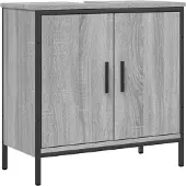 vidaXL Waschbeckenunterschrank Grau Sonoma 60x30x60 cm Holzwerkstoff