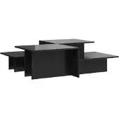 vidaXL Couchtische 2 Stk. Hochglanz-Schwarz Holzwerkstoff