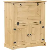 vidaXL Weinschrank Corona 97x45x114 cm Massivholz Kiefer