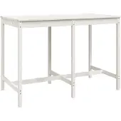 vidaXL Gartentisch Weiß 159,5x82,5x110 cm Massivholz Kiefer