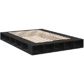 vidaXL Bettgestell Schwarz 160x200 cm Holzwerkstoff