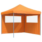 vidaXL Partyzelt Faltbar Pop-Up mit 2 Seitenteilen Orange