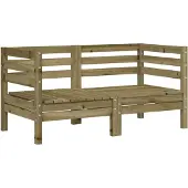 vidaXL Garten-Ecksofas 2 Stk. Kiefernholz Imprägniert