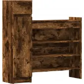vidaXL Schuhschrank Räuchereiche 100,5x28x100 cm Holzwerkstoff