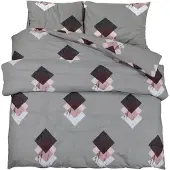 vidaXL Bettwäsche-Set Grau 200x220 cm Baumwolle