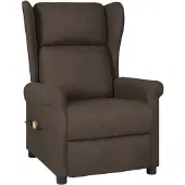 vidaXL Massagesessel Dunkelbraun Stoff