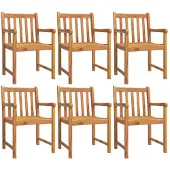 vidaXL Gartenstühle 6 Stk. 56x55,5x90 cm Massivholz Akazie