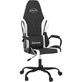 vidaXL Gaming-Stuhl Schwarz und Weiß Kunstleder