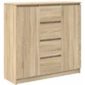 vidaXL Sideboard mit Schubladen Sonoma-Eiche 100,5x35x98,5 cm
