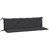 vidaXL Gartenbank-Auflagen 2 Stk. Schwarz 180x50x7 cm Oxford-Gewebe