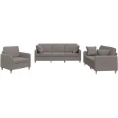 vidaXL 3-tlg. Sofagarnitur mit Kissen Taupe Stoff