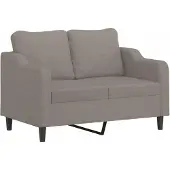 vidaXL 2-Sitzer-Sofa Taupe 120 cm Stoff
