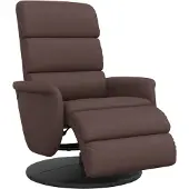 vidaXL Relaxsessel mit Fußteil Braun Kunstleder