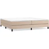 vidaXL Boxspringbettgestell Cappuccino-Braun 200x200 cm Kunstleder