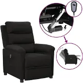 vidaXL Relaxsessel Elektrisch Schwarz Stoff