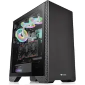 Thermaltake S300 TG, Midi Tower, PC, Schwarz, ATX, micro ATX, Mini-ITX, SPCC, Gaming