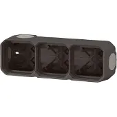 Legrand 069603L Plexo New 3-fach Gehäuse horizontal und vertikal in der Farbe: Anthrazit