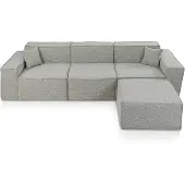 Popsofa Beat Ecksofa Bouclé Taupe