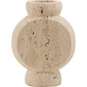 Mr. Stoned Vase Circle Travertin