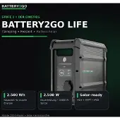 BMZ POWER2GO LIFE Powerstation 2.500 Wh 2.500 W – 0 % MwSt. § 12 Abs. 3 UStG