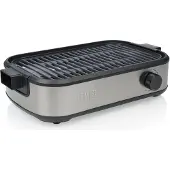 Princess Table Chef Purify – 103215 – Tischgrill – 35 x 21 cm – Tischgrill und Barbecue mit Luftfiltersystem – Integrierte Absaugung – Bis zu 260 Grad – PFAS-frei – 1800 W