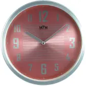 MPM -Quality Linis Wanduhr Metall Silber/Rosa 25 x 25 cm