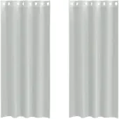 vidaXL Voile Vorhänge mit Ösen 2 Stk. Hellgrau 140x225 cm