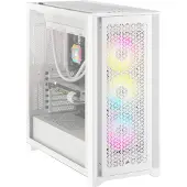 Corsair iCUE 5000D RGB Airflow, Midi Tower, PC, Weiß, ATX, EATX, micro ATX, Mini-ITX, Kunststoff, Stahl, Gehärtetes Glas, Gaming