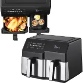 Extralink Air Fryer SJ-1000 10L (6L + 4L), 2500 W, Dual Basket, Heißluftfritteuse