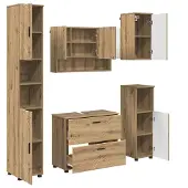 vidaXL Badezimmermöbel-Set 5 Stk. Artisan-Eiche 35 x 30 x 192 cm