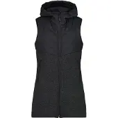 CMP Damen Sportjacke Vest Long FIX Hood Schwarz 40
